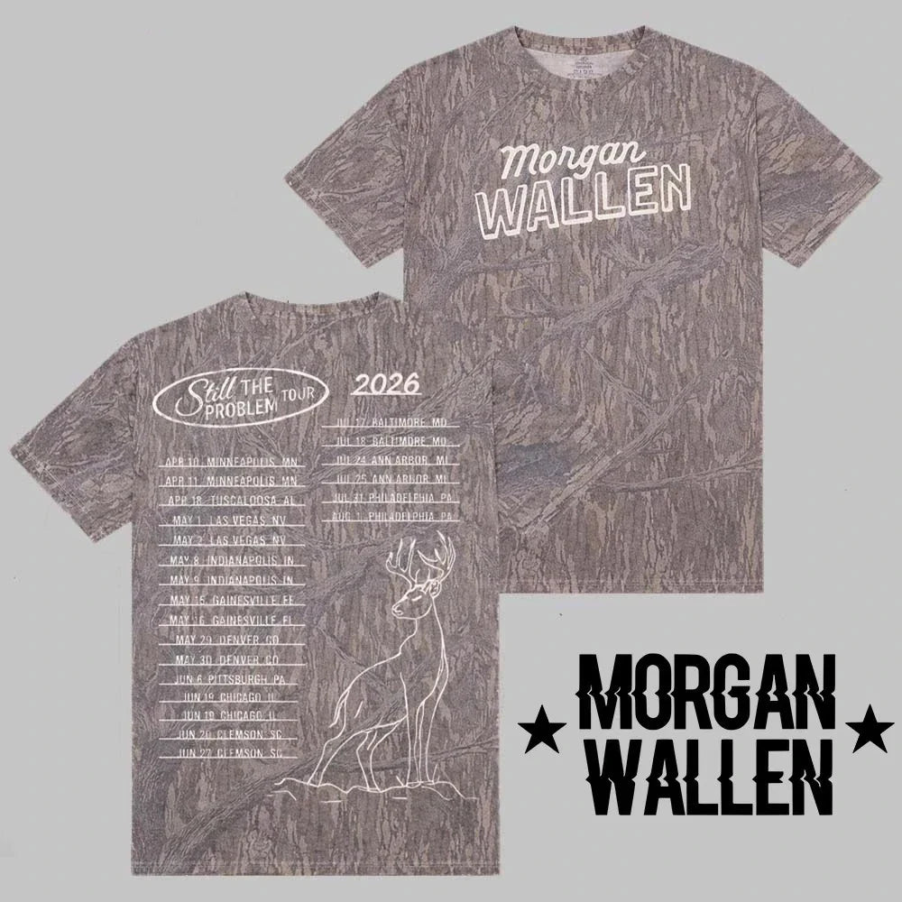 Morgan Wallen Still The Problem Tour 2026 Merch Camo All Over Print Shirt S-5XL Unisex