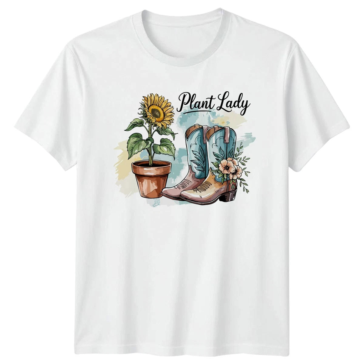 Plant Lady Womens T-Shirt Floral Gardening Mothers Day Gift For Her