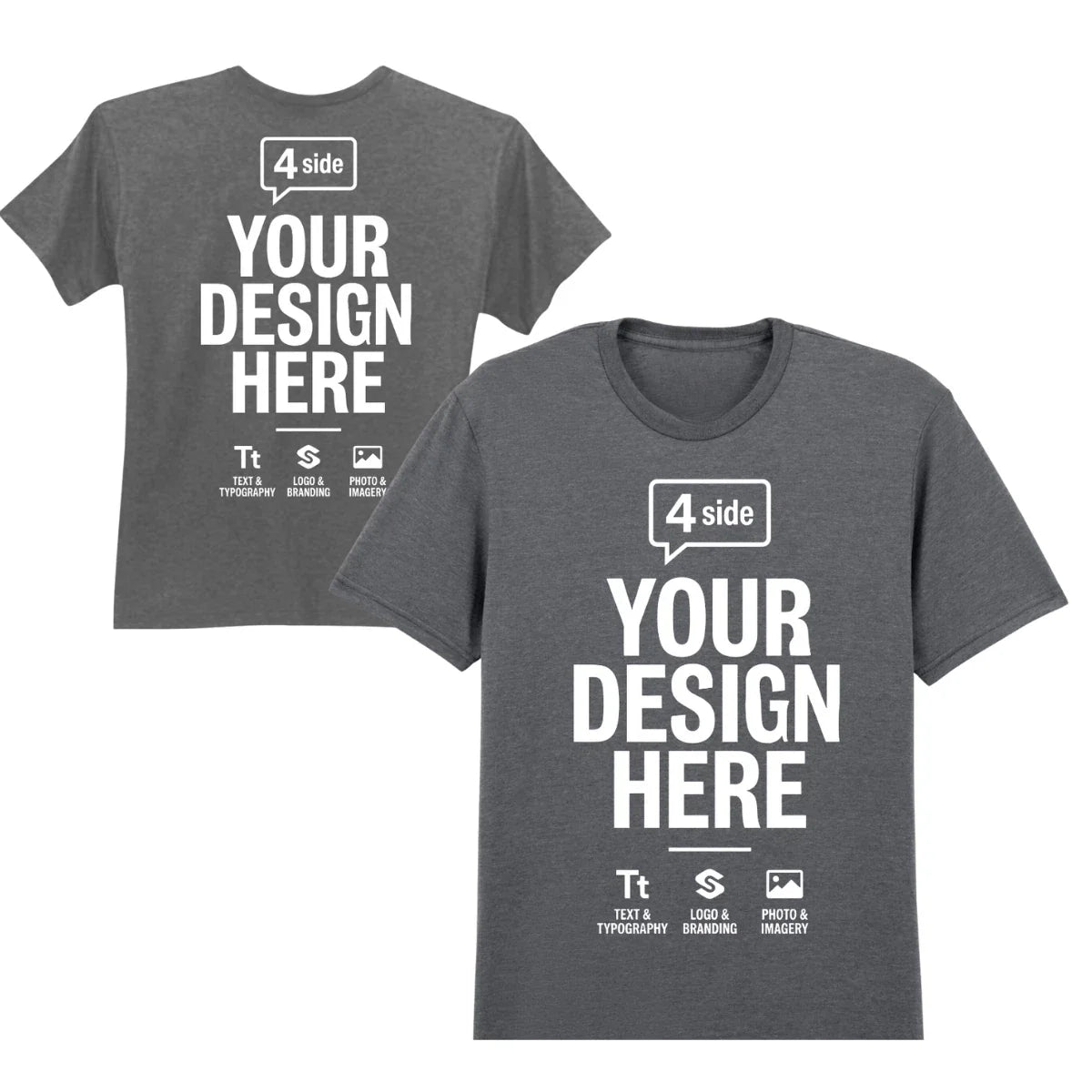 Custom With Your Design Text Photo Upload Mens Womens Tee Unisex