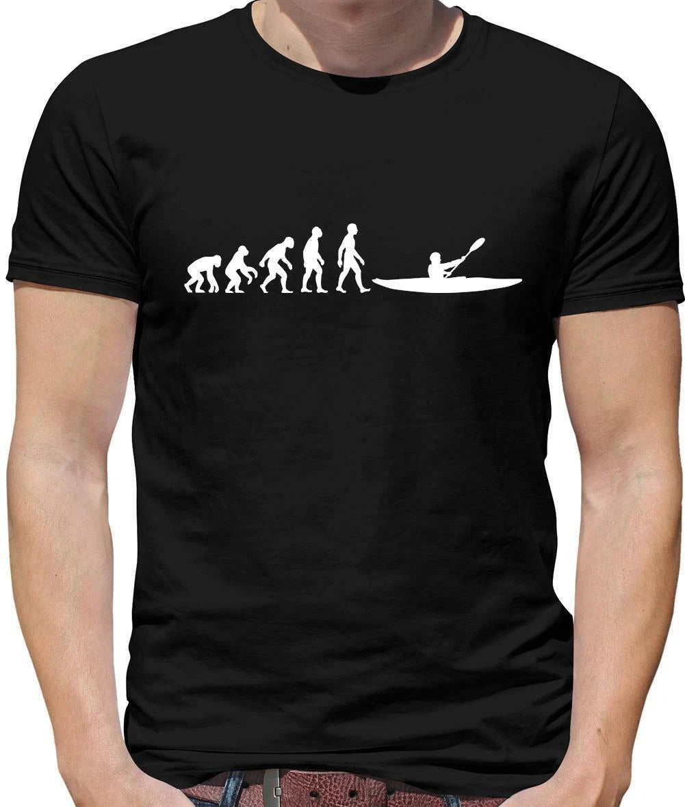 Evolution Of Man Kayak Mens T-Shirt - Canoe - Kayaking - Rowing - Canoeing - Row