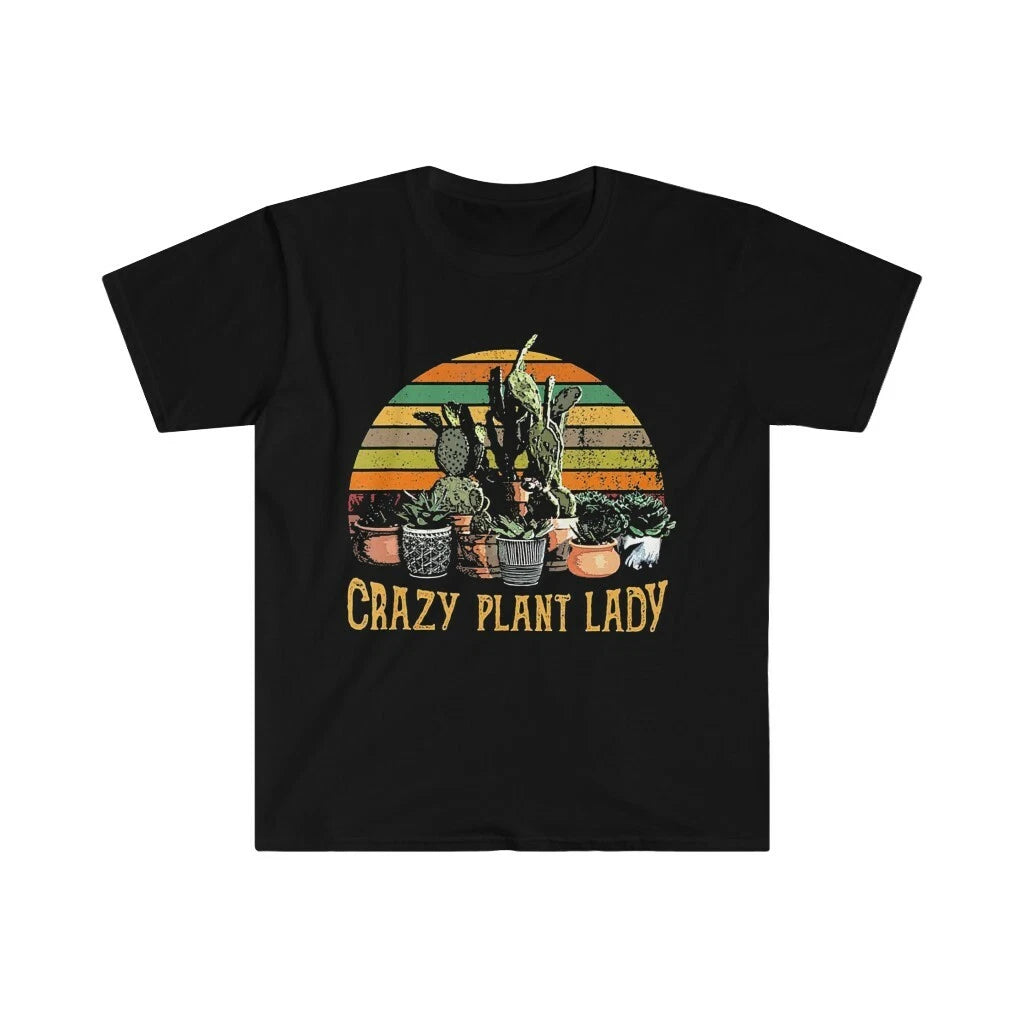 Crazy plant lady plant mom plant lover Unisex Softstyle T-Shirt