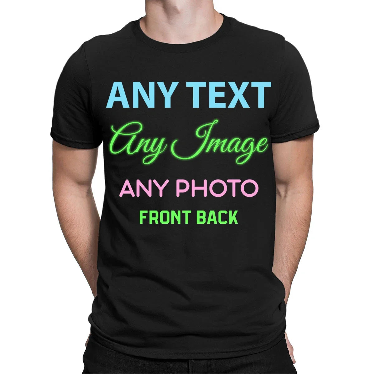 Personalised Your Text Logo Photo Party Custom Mens Womens s #TA-06 1T9A5 Unisex