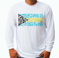 The Bahamas Flag Sea Life Long Sleeve UPF 30 Sport Boat UV Protection Unisex