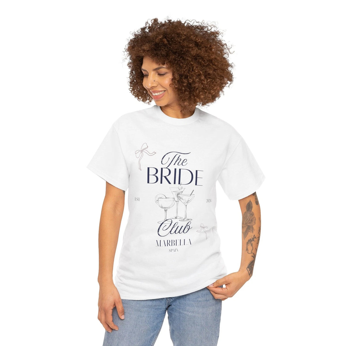 2026 The Bride Club Tee | Marbella Spain Hen Party Bachelorette Shirt, Champagne