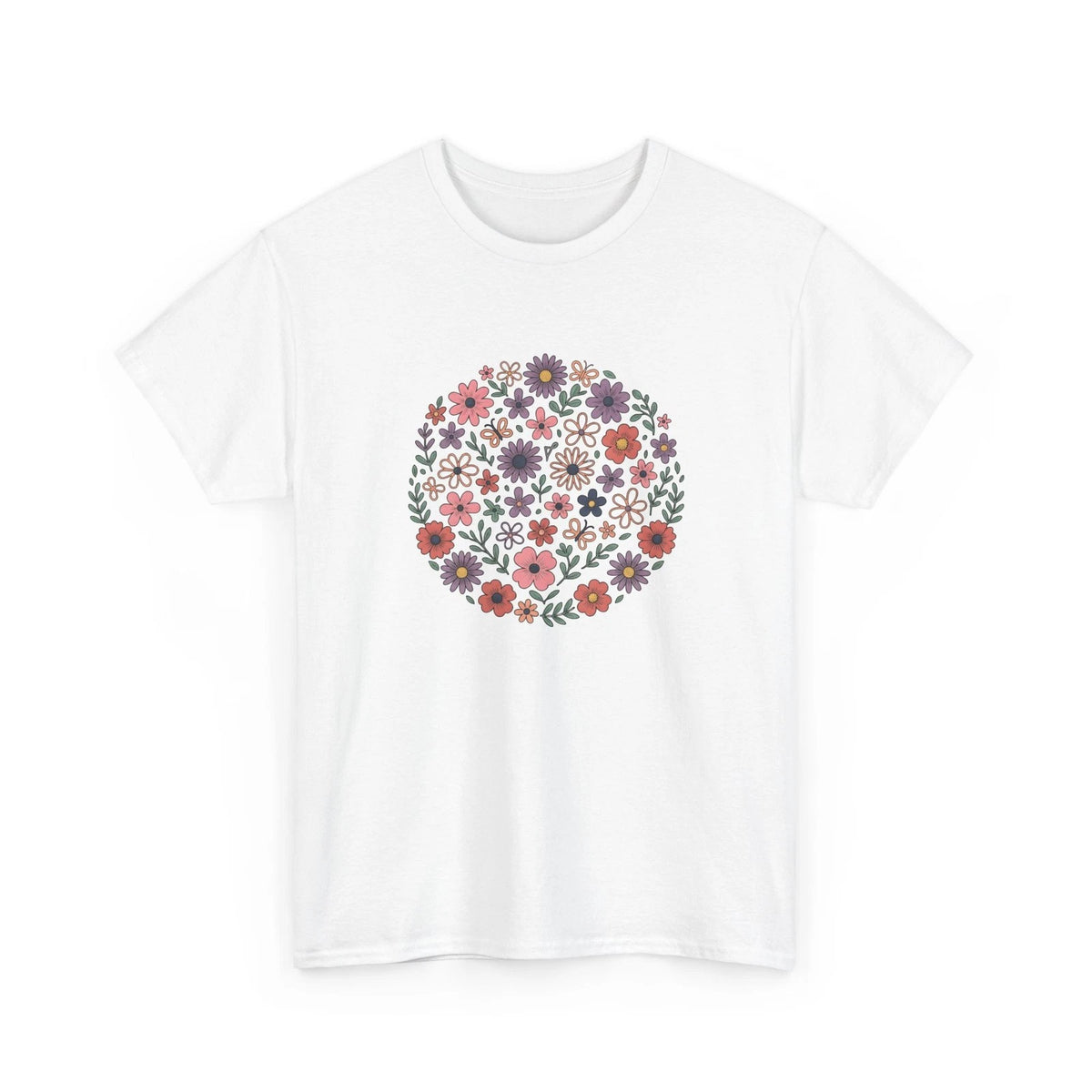 Garden Bouquet Shirt St. Valentine's Day Petals Gift Women Folk Tee Floral