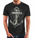 Neverless® men's print anchor compass motif maritime sea Unisex