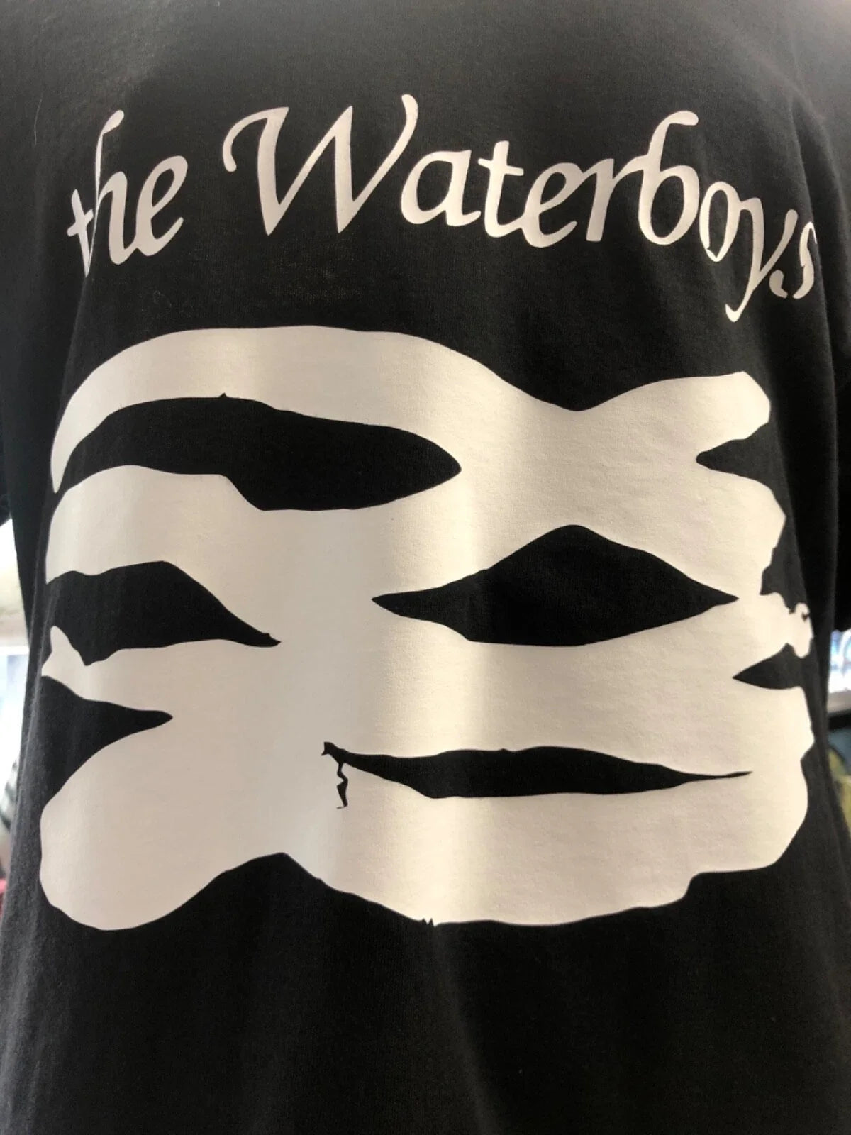 THE WATERBOYS - Black / White Print 100% COTTON Unisex