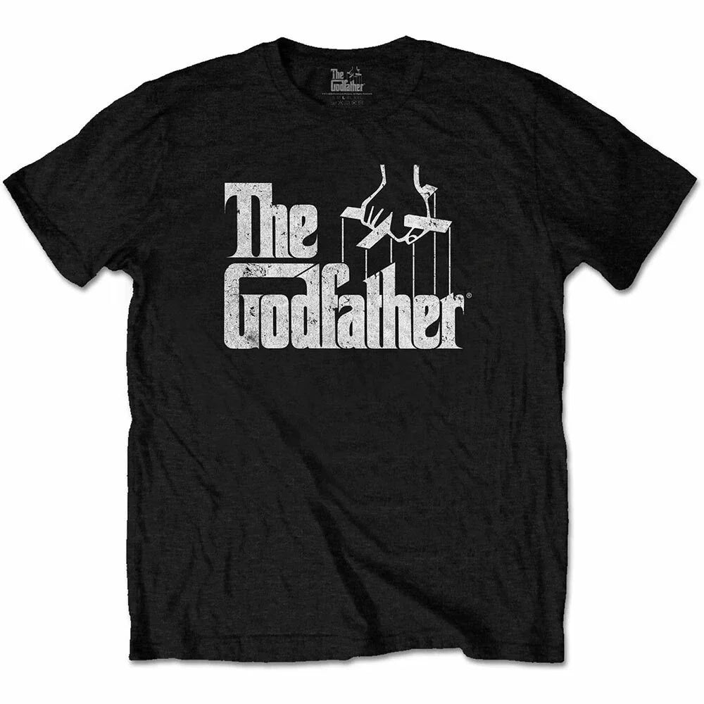 The Godfather White Logo Mens Black T Shirt The Godfather T Shirt Unisex