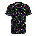 Neon Paint Splatters Tee | Black Galaxy All-Over Print Unisex
