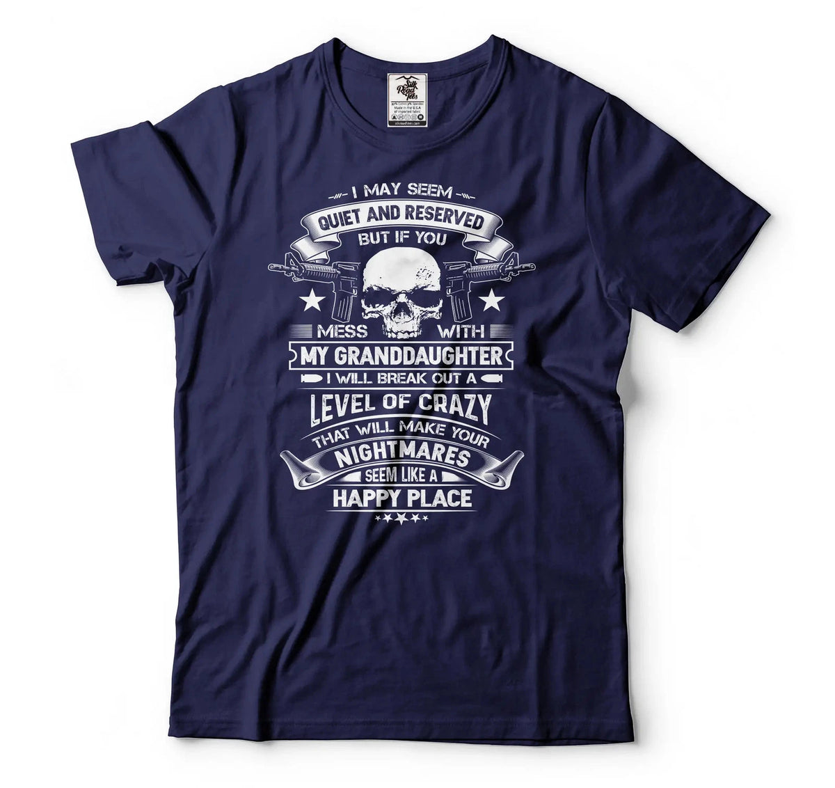 Mens Grandpa T-shirt If You Mess With My Granddaughter T-Shirt Grandpa Shirts