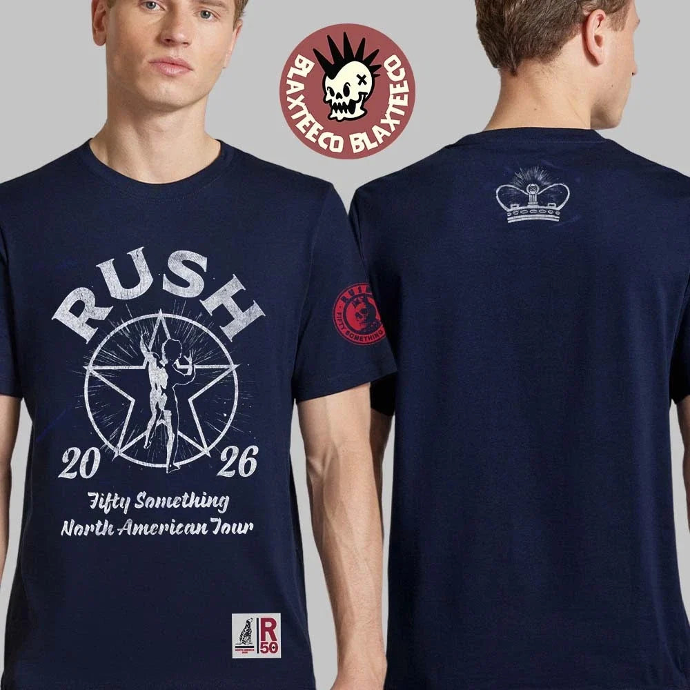 Rush Fifty Something Tour 2026 Navy Fifty Starman Tour Unisex
