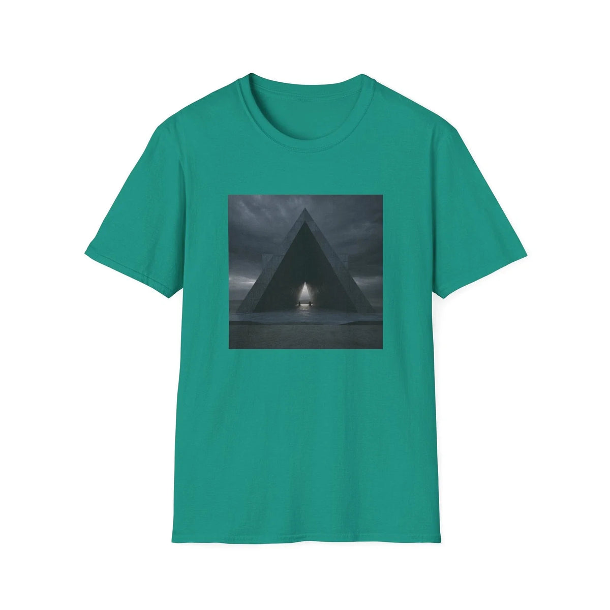 Dark Triangle Portal T Shirt | Geometric Graphic Tee | Minimalist Mystery Art Unisex