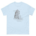 Light blue graphic tee Minimalist tree shirt Sketch art Unisex