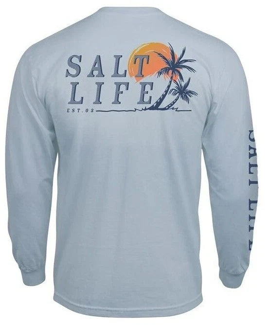Mens Salt Life Leaning Palms Graphic Long Sleeve - XL & Large - NWT Unisex