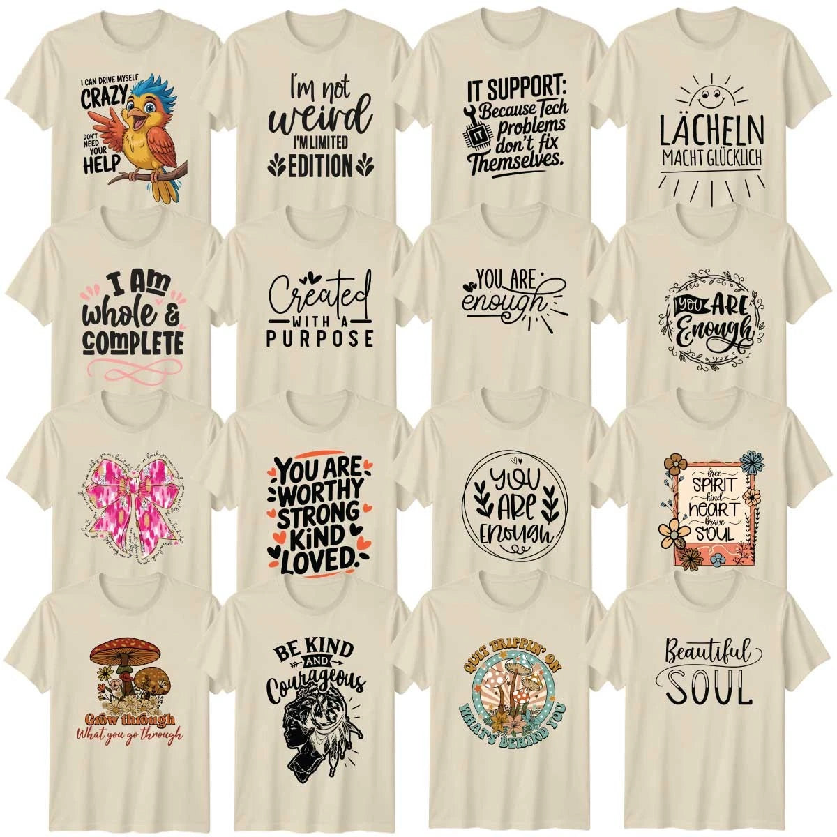 Inspirational Affirmation Floral Adult T-Shirt Botanical Positive Vibes Gift