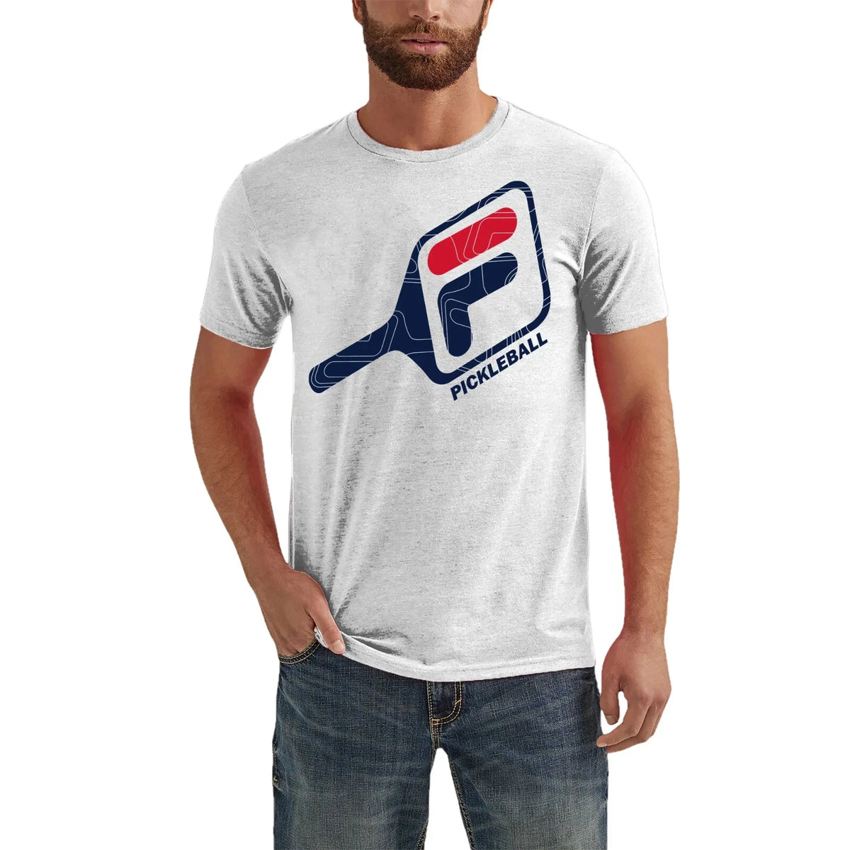 FILA WHITE PICKLEBALL LOGO S/S T-SHIRT SZ: 3XL 3X XXXL NWT RARE FIND