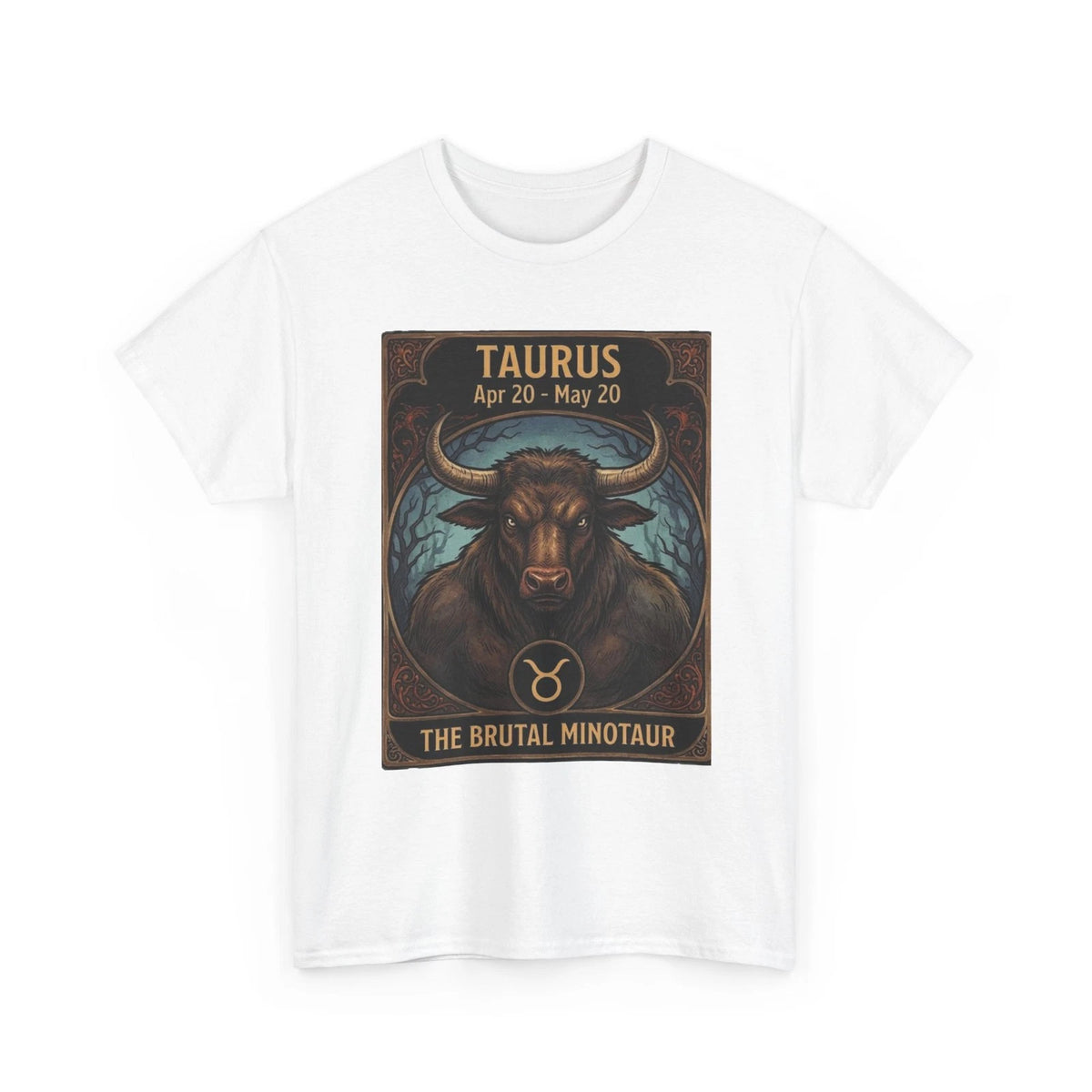Taurus Minotaur Illustration Tee | Halloween Zodiac Bull Astrology Shirt