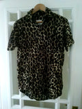Men's Size Small The People Vs Short sleeve shirt leopard print rock grunge Unisex