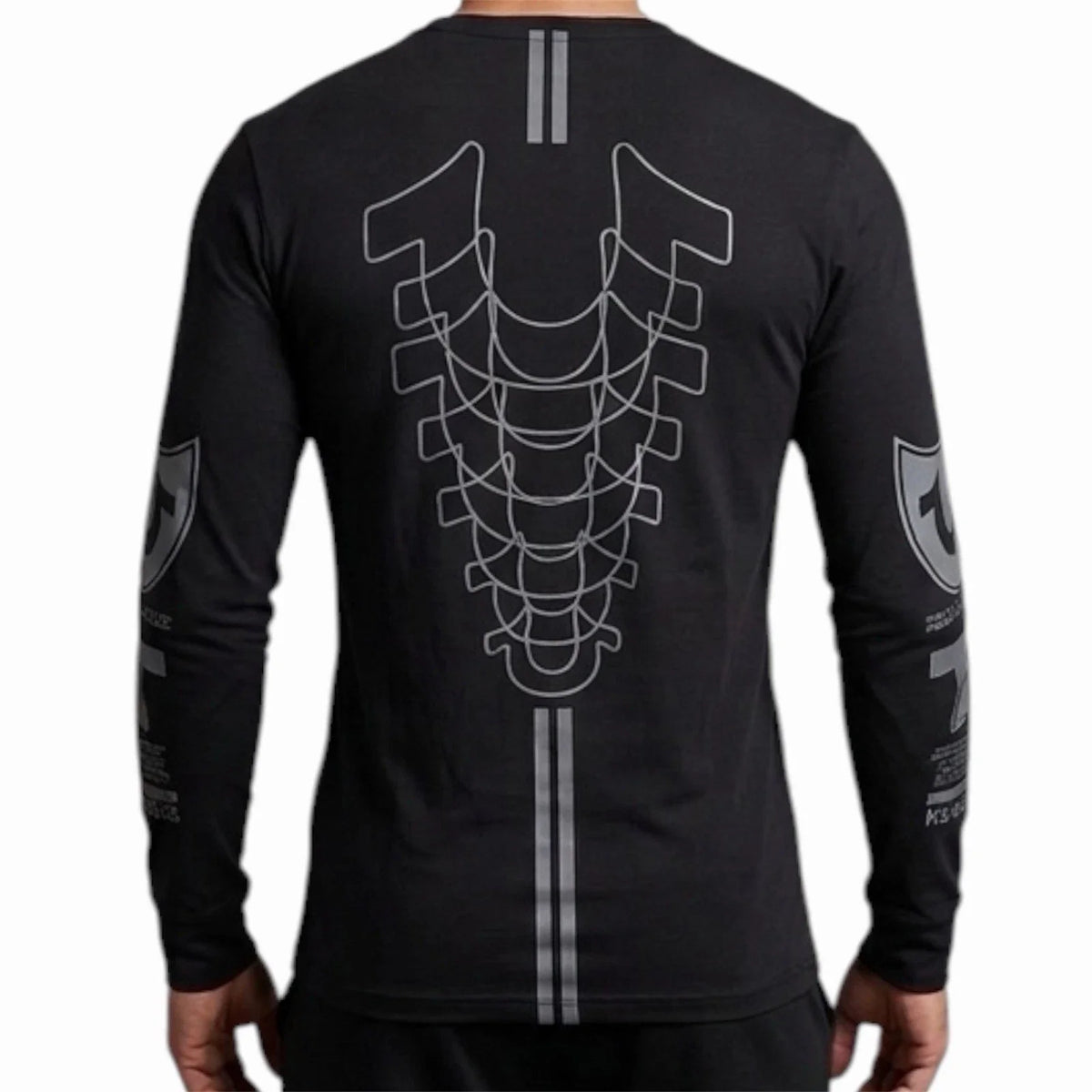 $99 TRUE RELIGION Black MOTO PUFF Horseshoe Long Sleeve Designer Graphic Unisex