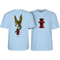 Powell Peralta Skateboard Shirt Andy Anderson Vajra Light Blue Unisex