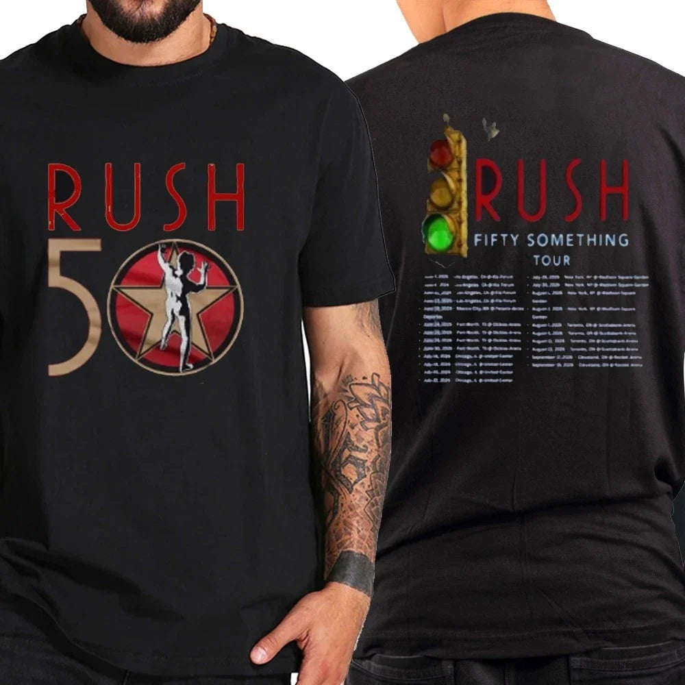Rush Fifty Something Tour Shirt, Rush 50th Anniversary World Tour Tee, Rock Fans Unisex