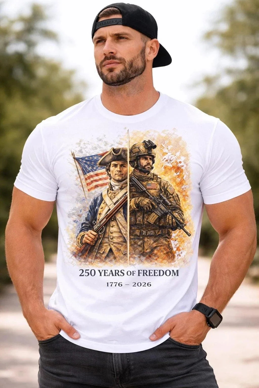 America 250th Anniversary Shirt, Revolutionary War Soldiers Tee, 1776-2026 Unisex