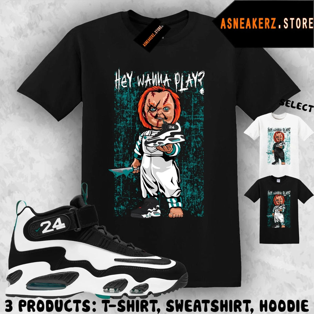 Tee Shirt Matching Air Griffey Max 1 Freshwater Match Sneaker Sneakerhead Chucky Unisex