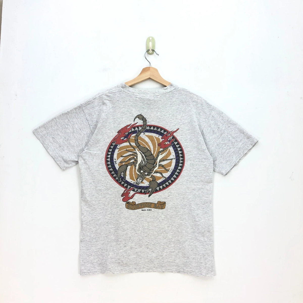 Vintage 90s Scorpion Bay T-Shirt Gray Stay Wild Stay True Tiger Surf Tee Size M