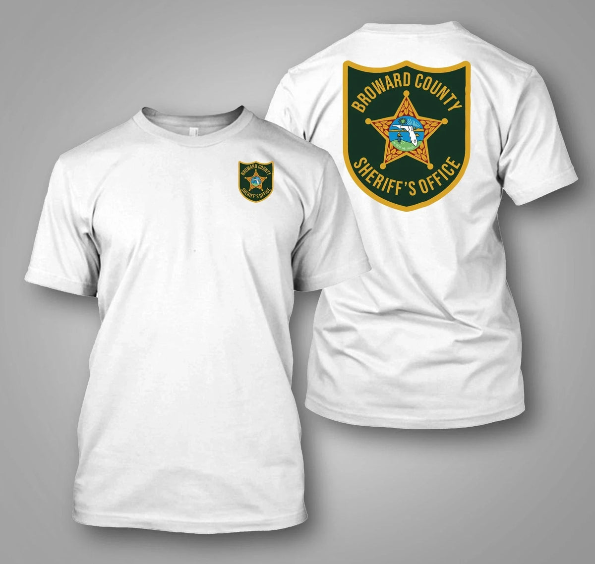 Broward County Sheriff's Office - Custom Men's Back and front Tee Unisex