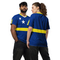 Curaçao Flag Sports Jersey, Unisex Adult Kòrsou Eco Friendly Soccer Shirt Unisex