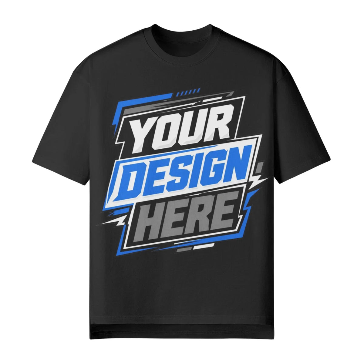 Custom Personalized 190 GSM | Your Design Text Print Oversized Slit Hem Unisex