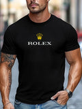 For Rolex Fans , Men Black Graphic Tee Streetwear Casual Cotton Unisex