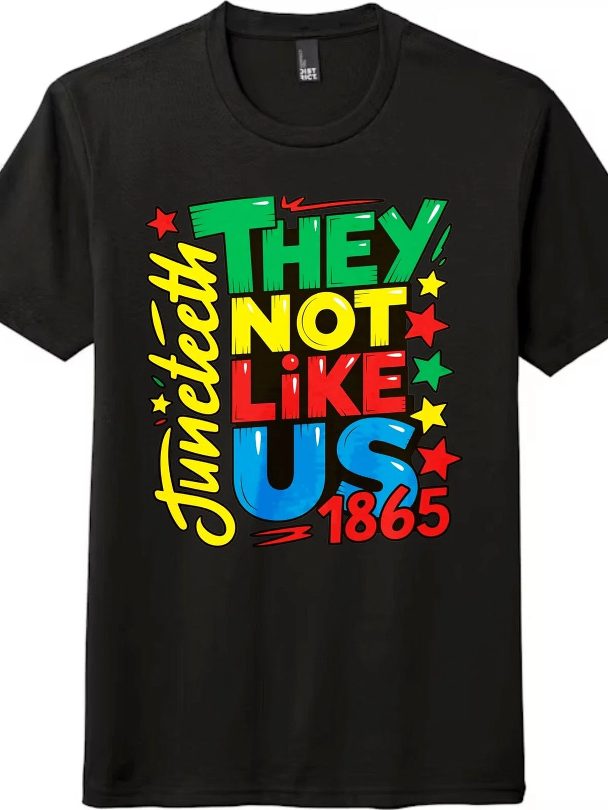 Retro Graffiti "They Not Like Us" Juneteenth 1865 Tee Unisex