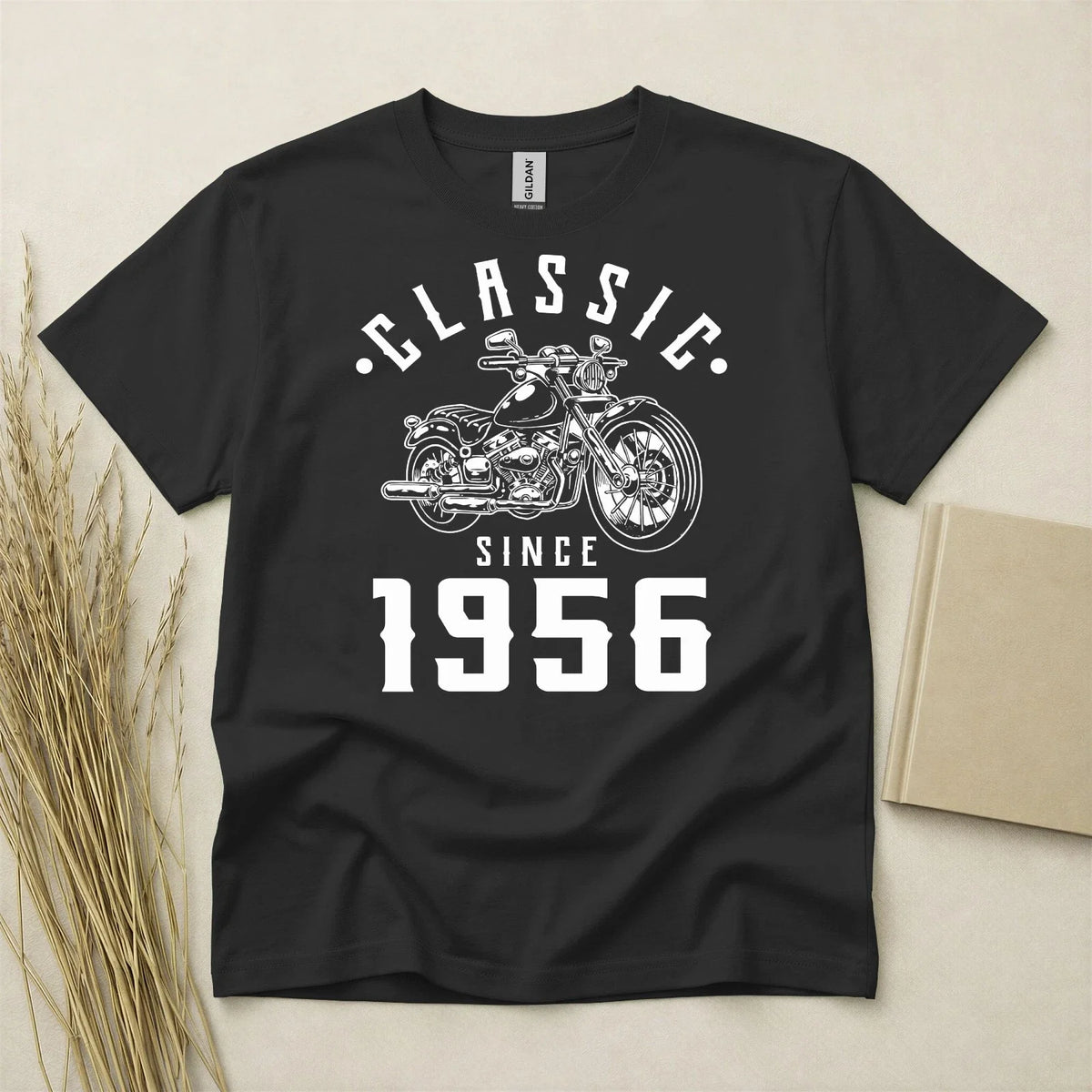 70th Birthday Born In 1956 70 Years Old Gifts Classic Motorcycle TShirt Unisex