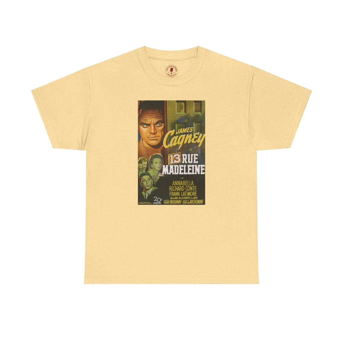 Retro Movie Poster Tee 13 Rue Madeleine James Cagney Annabella NWT S-5XL Unisex