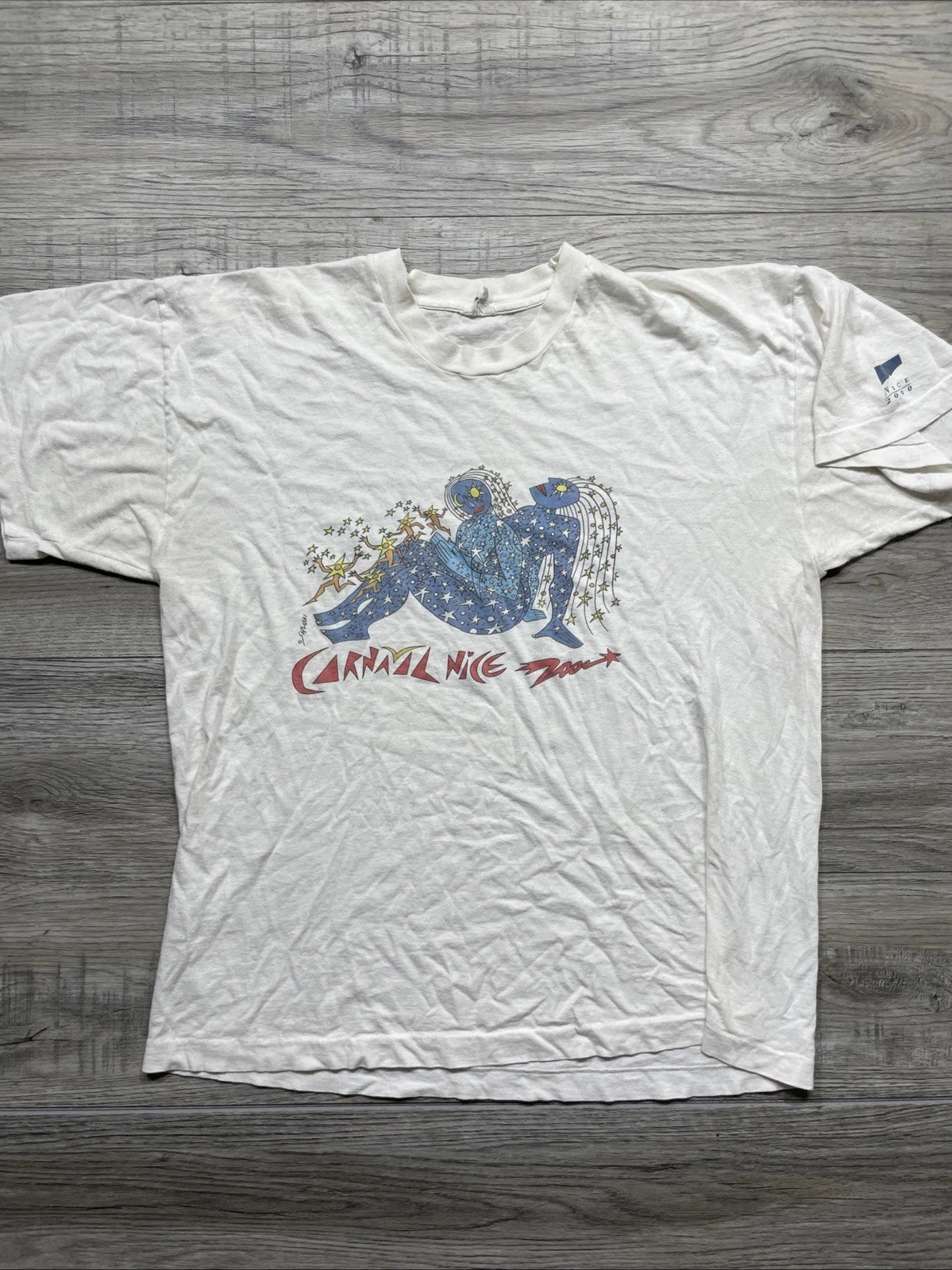 1990 Art Tee Shirt Vintage Carnival Nice 2000 Graphic Astrology Obscure Woman Xl