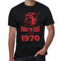 Men's Graphic Born To Ride 1970 54th Birthday Anniversary 54 Year Old Unisex