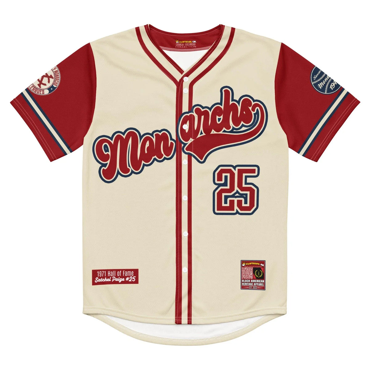 Satchel Paige #25 Kansas City Monarchs Heritage Baseball Jersey Unisex