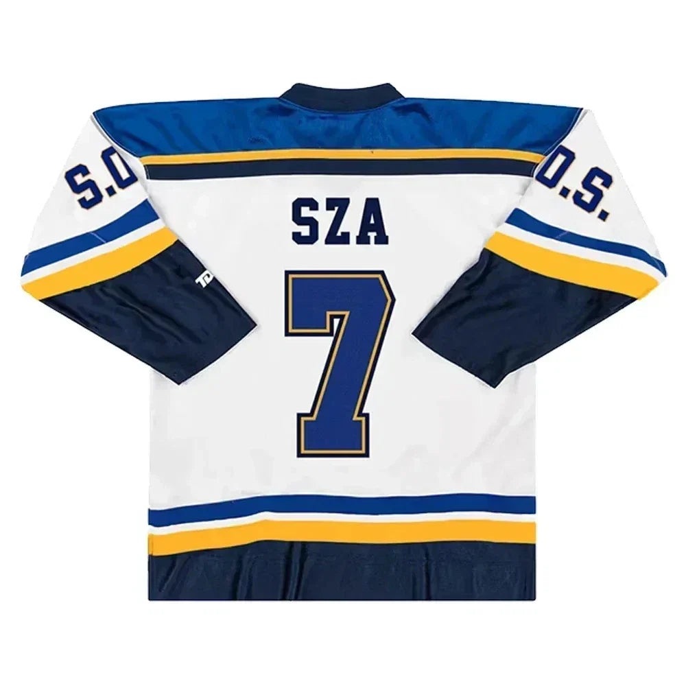 SZA SOS Blind Graphic Hockey Jersey Number 7 Long Sleeve Streetwear Unisex S-4XL Unisex