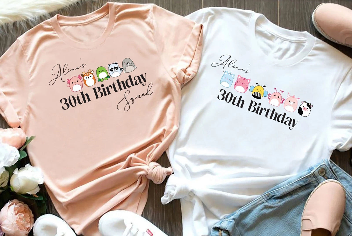 30th Birthday shirt,Birthday Squad Bithday, Custom birthday gift, squish squad