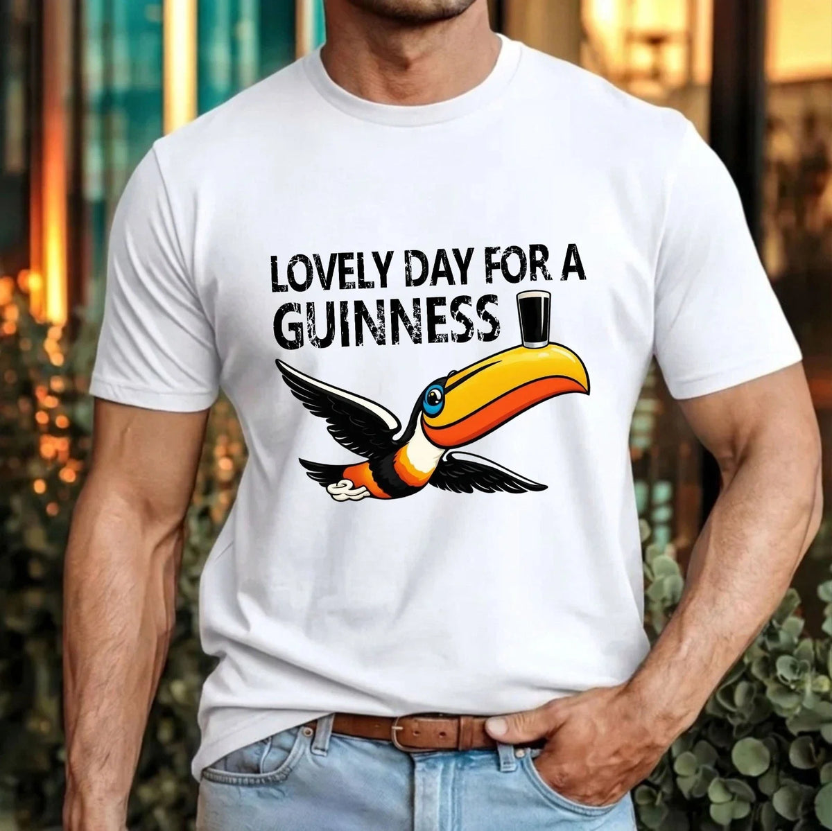 Lovely Day For A Guinness Retro Beer Toucan Vintage Bird Party Gift Top Unisex