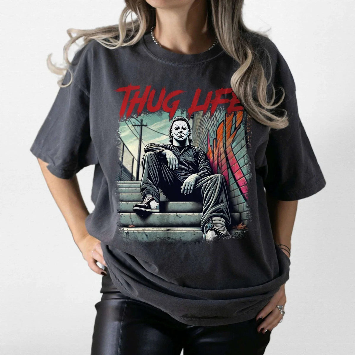 Michael Myers Thug Life , Halloween 2024 Horror Icons, Scary Killers Tee Unisex