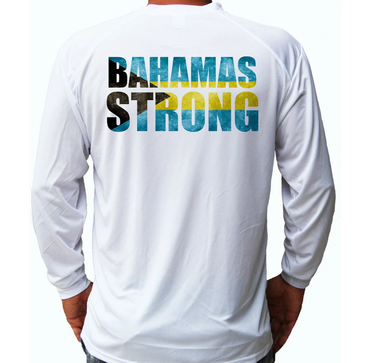 Bahamas Strong Flag Long Sleeve UPF 30 Fishing Boat Sport UV Protection Unisex