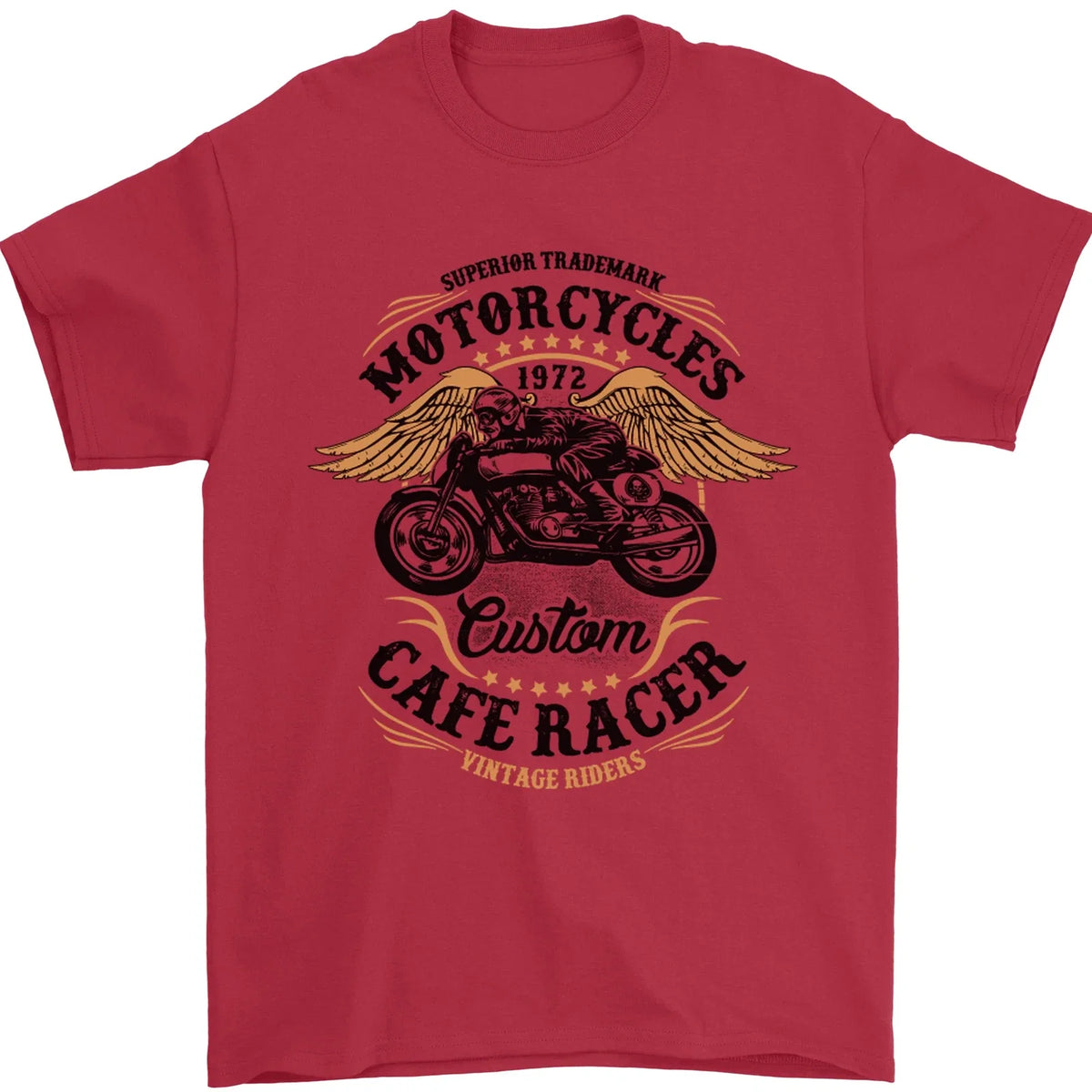 Biker Custom Cafe Racer Motorbike Mens 100% Cotton Unisex