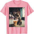 French Bulldog Drinking Iced Coffee Funny Animal Unisex