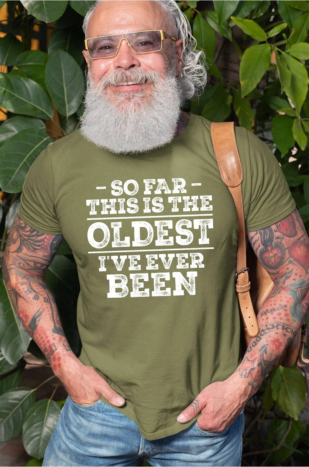 Men's funny Birthday gift T-shirt old person shirt grandpa papa grandfather gift