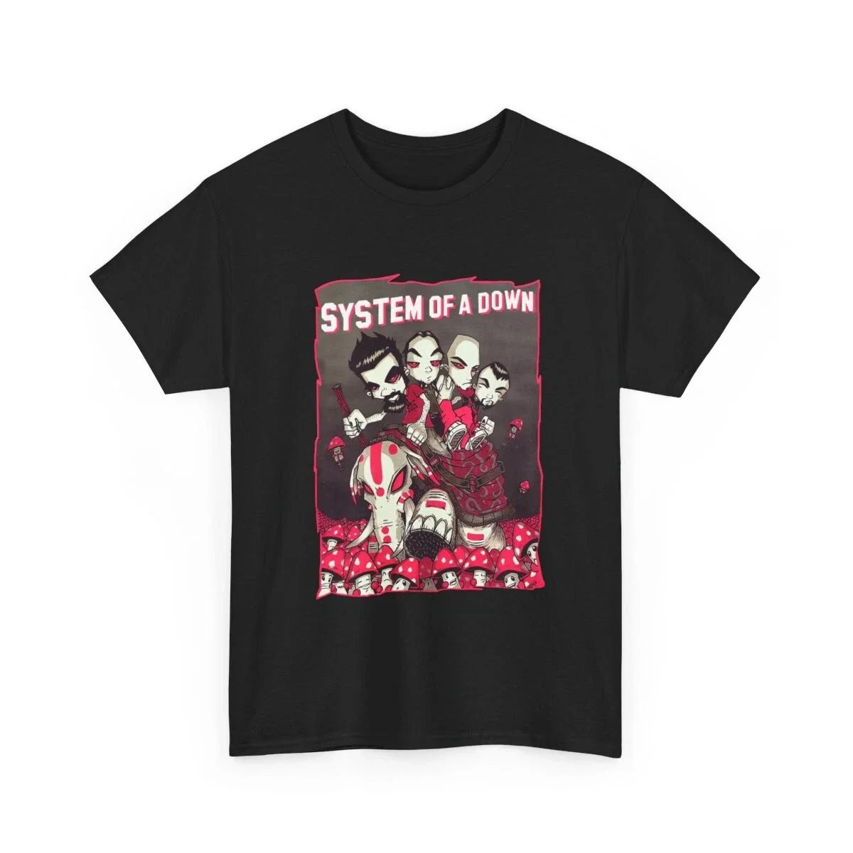 SYSTEM OF A DOWN Mushroom People Cotton Tee All Size S to 5XL Unisex