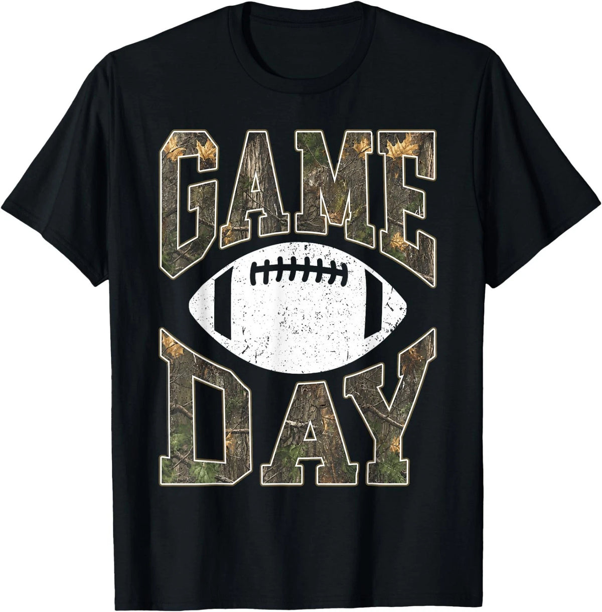 Game Day Football Season Camo Fan Graphic T-Shirt