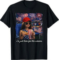 Just Here for The Wieners Funny 4th of July Girl Face Meme Unisex