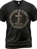Vibrant Print, Comfortable Fit Men's Christian - Black Religious Tee wit Unisex